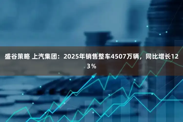 盛谷策略 上汽集团：2025年销售整车4507万辆，同比增长123％