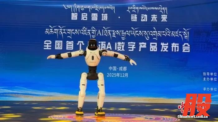图为中国首个藏语AI数字产品发布会现场。旦罗 摄